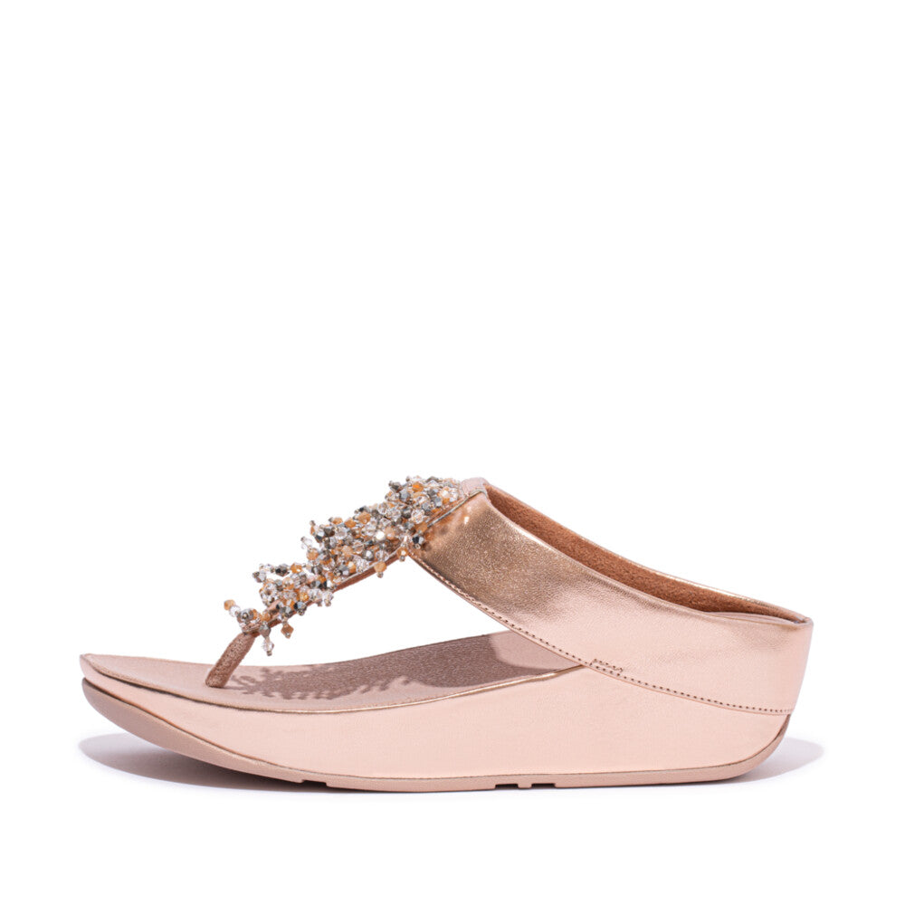 FitFlop RUMBA Beaded Toe-Post Sandals - Rose Gold (DR7-323)| FitFlop ...