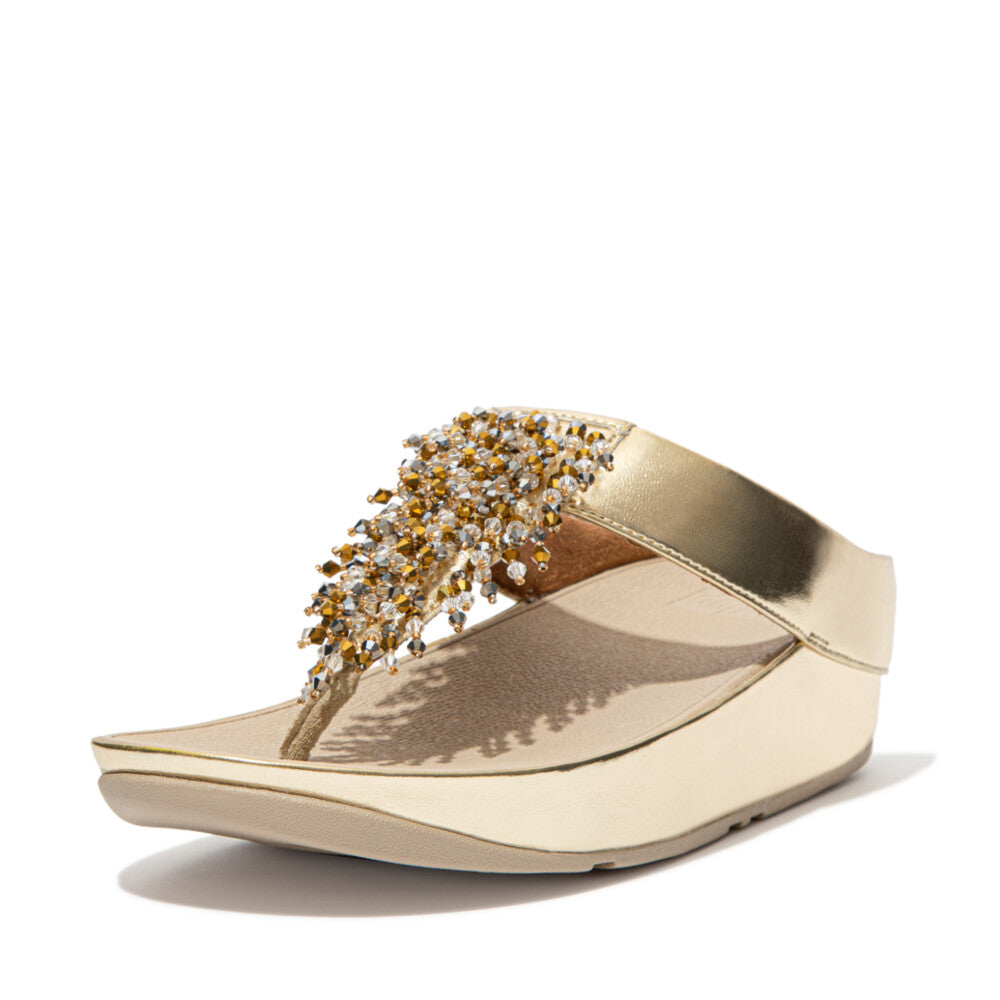 FitFlop RUMBA Beaded Toe-Post Sandals - Platino (DR7-675)| FitFlop ...