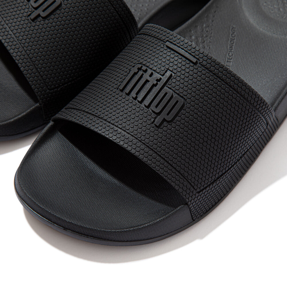 IQUSHION Pool Sliders - All Black (EQ3-090) | FitFlop Singapore